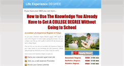 Desktop Screenshot of lifeexperience-degree.org